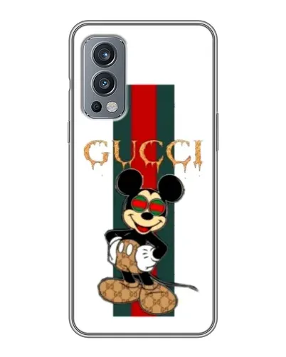 Чохол для OnePlus Nord 2 з картинкою «Міккі Маус Gucci — смуги» Чохол для OnePlus Nord 2 з картинкою «Міккі Маус Gucci — смуги»
