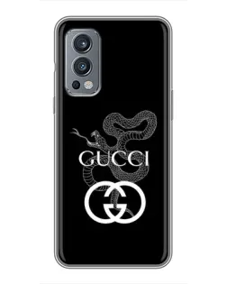 Чохол для OnePlus Nord 2 з картинкою «Gucci — срібна змія»