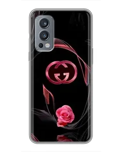 Чохол для OnePlus Nord 2 з картинкою «Gucci — неонова троянда»