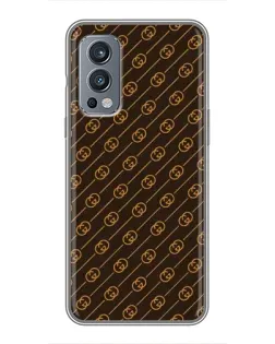 Чохол для OnePlus Nord 2 з картинкою «Gucci — золоті діагоналі»