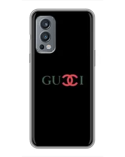 Чохол для OnePlus Nord 2 з картинкою «Gucci — червоний градієнт»