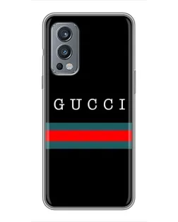 Чохол для OnePlus Nord 2 з картинкою «Gucci — червоний пояс»