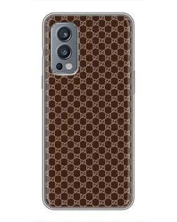 Чехол для OnePlus Nord 2 с картинкой «Gucci — шоколадная сетка» Чехол для OnePlus Nord 2 с картинкой «Gucci — шоколадная сетка»