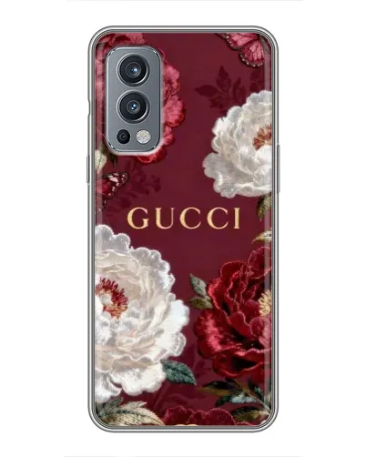 Чохол для OnePlus Nord 2 з картинкою «Gucci — бордові троянди» Чохол для OnePlus Nord 2 з картинкою «Gucci — бордові троянди»