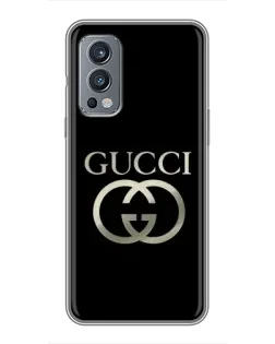 Чехол для OnePlus Nord 2 с картинкой «Gucci — золото на черном» Чехол для OnePlus Nord 2 с картинкой «Gucci — золото на черном»