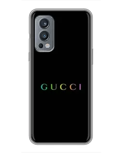 Чехол для OnePlus Nord 2 с картинкой «Gucci — неоновый минимализм» Чехол для OnePlus Nord 2 с картинкой «Gucci — неоновый минимализм»