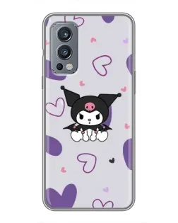 Чохол для OnePlus Nord 2 з картинкою «Kuromi та лавандові серця»
