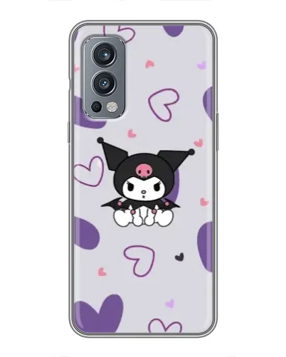 Чохол для OnePlus Nord 2 з картинкою «Kuromi та лавандові серця»