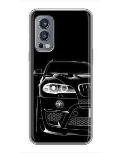 Чохол для OnePlus Nord 2 з картинкою «Темний силует BMW»