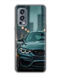Чохол для OnePlus Nord 2 з картинкою «BMW у вогнях міста»