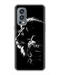 Чохол для OnePlus Nord 2 з картинкою «BMW та лев»