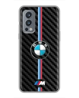Чохол для OnePlus Nord 2 з картинкою «Емблема BMW та карбон»