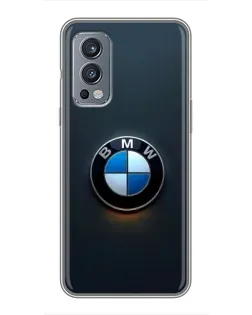 Чохол для OnePlus Nord 2 з картинкою «Логотип BMW — мінімалізм»