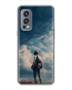 Чохол для OnePlus Nord 2 з картинкою «Герой PUBG на скелі» Чохол для OnePlus Nord 2 з картинкою «Герой PUBG на скелі»