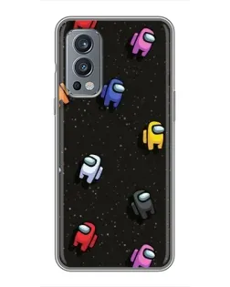 Чохол для OnePlus Nord 2 з картинкою «Космічний патерн Among Us»