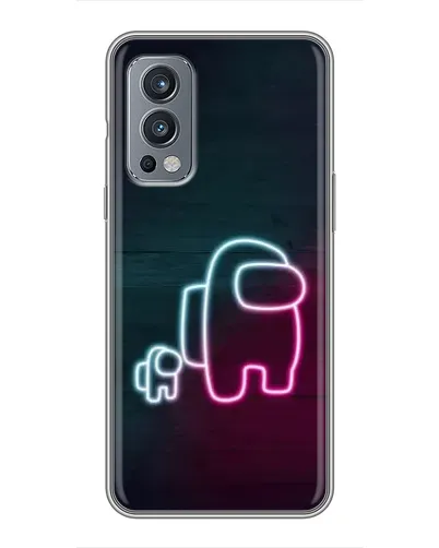 Чохол для OnePlus Nord 2 з картинкою «Among Us неон-арт»