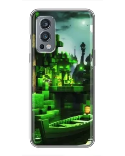 Чохол для OnePlus Nord 2 з картинкою «Minecraft лісовий пейзаж»