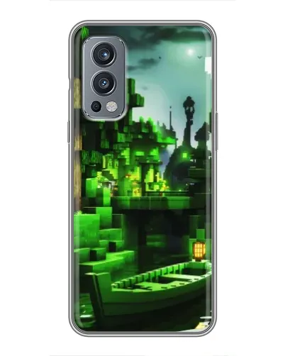 Чохол для OnePlus Nord 2 з картинкою «Minecraft лісовий пейзаж»