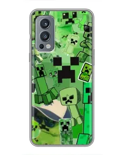 Чохол для OnePlus Nord 2 з картинкою «Кріпери Minecraft»