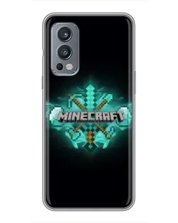 Чохол для OnePlus Nord 2 з картинкою «Minecraft Diamond лого»