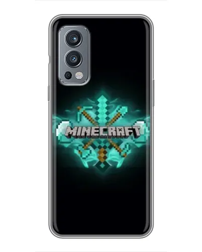 Чохол для OnePlus Nord 2 з картинкою «Minecraft Diamond лого»