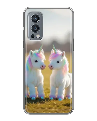 Чохол для OnePlus Nord 2 з картинкою «Пара єдинорогів»