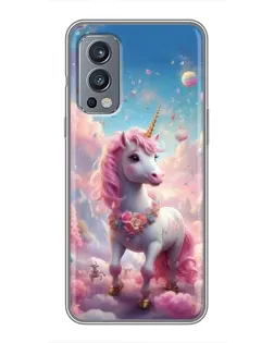 Чохол для OnePlus Nord 2 з картинкою «Єдиноріг серед хмар»