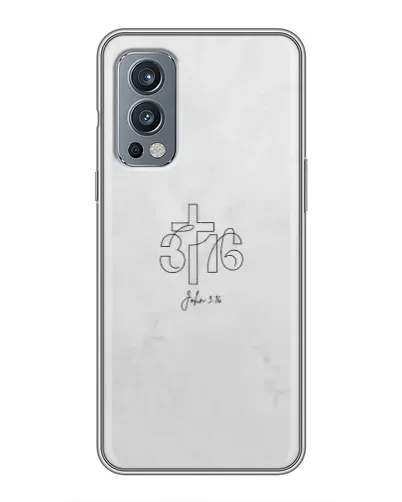 Чехол для OnePlus Nord 2 с картинкой «Иоанна 3:16 Крест»