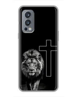 Чехол для OnePlus Nord 2 с картинкой «Лев и Крест»