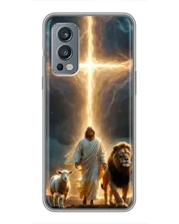 Чехол для OnePlus Nord 2 с картинкой «Лев Иуды и Свет»
