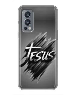 Чехол для OnePlus Nord 2 с картинкой «Надпись Jesus Graffiti»