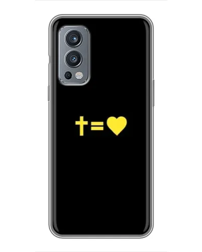 Чехол для OnePlus Nord 2 с картинкой «Сердце и Крест»