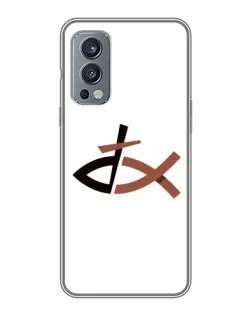 Чехол для OnePlus Nord 2 с картинкой «Рыба и крест»