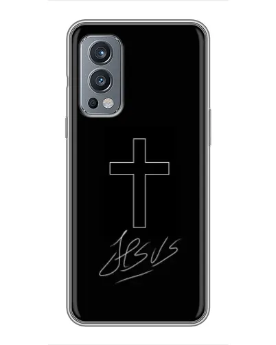 Чехол для OnePlus Nord 2 с картинкой «Графический крест Jesus» Чехол для OnePlus Nord 2 с картинкой «Графический крест Jesus»