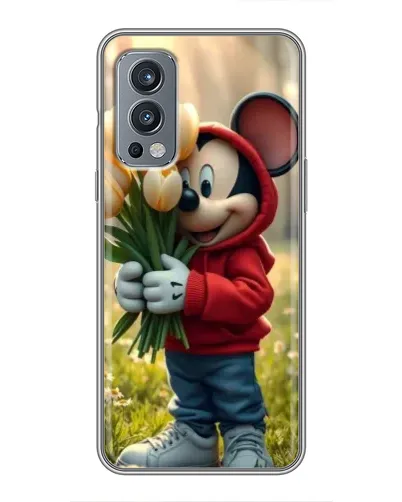 Чохол для OnePlus Nord 2 з картинкою «Міккі з тюльпанами»