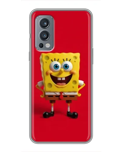 Чохол для OnePlus Nord 2 з картинкою «Спанч Боб на червоному»
