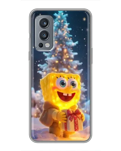 Чохол для OnePlus Nord 2 з картинкою «Різдвяний Спанч Боб»