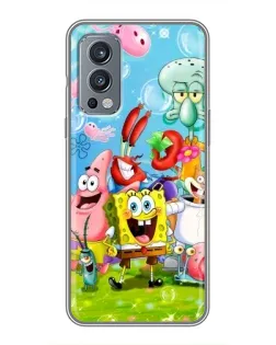 Чехол для OnePlus Nord 2 с картинкой «Губка Боб и друзья» Чехол для OnePlus Nord 2 с картинкой «Губка Боб и друзья»