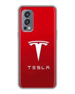 Чехол для OnePlus Nord 2 с картинкой «Tesla Red Classic»