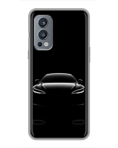 Чехол для OnePlus Nord 2 с картинкой «Силуэт Tesla Night» Чехол для OnePlus Nord 2 с картинкой «Силуэт Tesla Night»