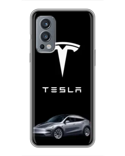 Чехол для OnePlus Nord 2 с картинкой «Tesla Model Y» Чехол для OnePlus Nord 2 с картинкой «Tesla Model Y»