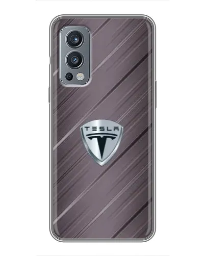 Чехол для OnePlus Nord 2 с картинкой «Металлическая текстура Tesla» Чехол для OnePlus Nord 2 с картинкой «Металлическая текстура Tesla»