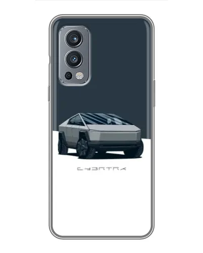 Чехол для OnePlus Nord 2 с картинкой «Серебристый Cybertruck Tesla» Чехол для OnePlus Nord 2 с картинкой «Серебристый Cybertruck Tesla»