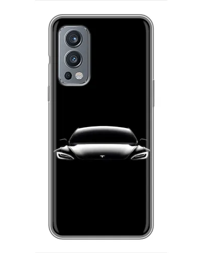 Чехол для OnePlus Nord 2 с картинкой «Фары Tesla Night» Чехол для OnePlus Nord 2 с картинкой «Фары Tesla Night»