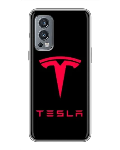 Чехол для OnePlus Nord 2 с картинкой «Tesla Red Logo» Чехол для OnePlus Nord 2 с картинкой «Tesla Red Logo»