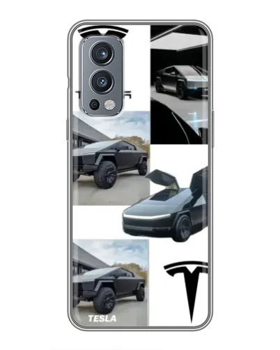 Чехол для OnePlus Nord 2 с картинкой «Коллаж Cybertruck Tesla» Чехол для OnePlus Nord 2 с картинкой «Коллаж Cybertruck Tesla»