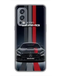 Чохол для OnePlus Nord 2 з картинкою «Mercedes — білий карбон»