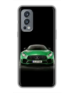 Чохол для OnePlus Nord 2 з картинкою «Mercedes — неоновий лого»