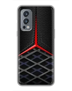 Чохол для OnePlus Nord 2 з картинкою «Mercedes Carbon Grid»