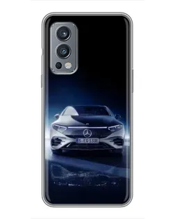 Чохол для OnePlus Nord 2 з картинкою «Нічний Mercedes EQ»